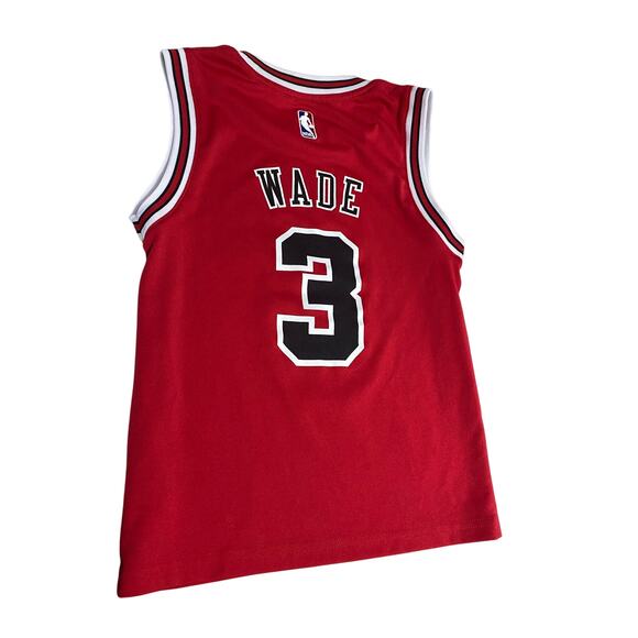Chicago Bulls Dwyane Wade #3 Jersey Adidas Size Small Red NBA Basketball Tank - Picture 2 of 8